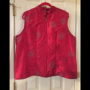 Quilted Vest with sparkly embroidered snowflakes